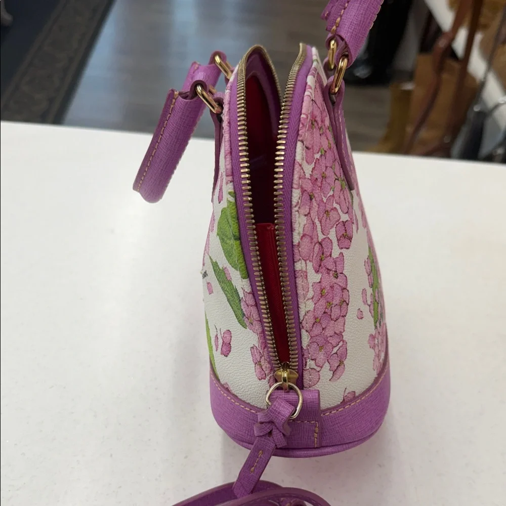 Dooney & Bourke Pink Floral Dome Satchel - Picture 4 of 5